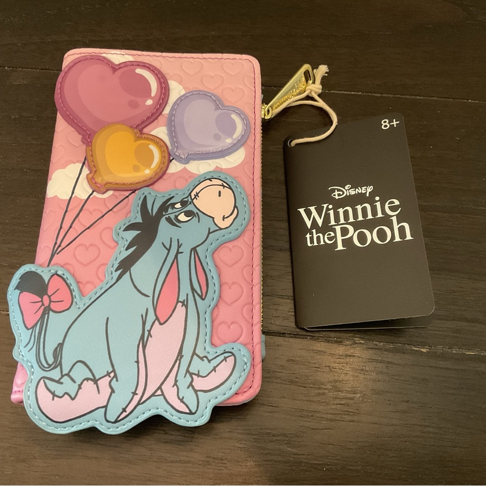 NWT Loungefly Disney Winnie The Pooh Eeyore Heart Balloons Wallet